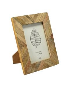 Photo frame, mango wood, natural, 19x24 cm