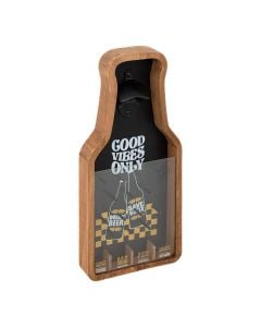 Wall decoration, bottle opener, Cor, mdf, brown/black, 17.7x4xH39 cm