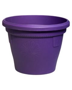 Round flower pot, GERBER, plastic, purple, Ø12 xH10 cm