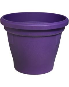 Round flower pot, GERBER, plastic, purple, Ø14 xH12.5 cm