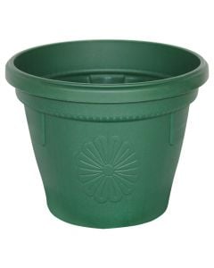 Round flower pot, GERBER, plastic, dark green, Ø36 xH32 cm