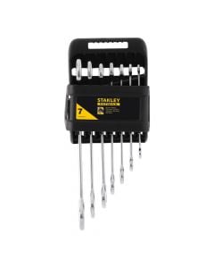 Open end key set, Stanley, 6x7, 8x9, 10x11, 12x13, 14x15, 16x17, 18x19 mm, Cr-V