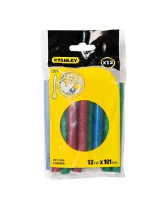 Shufer silikoni per pistolete shkrirese, Stanley, Ø12 mm,12 pc, me ngjyra dhe xixa