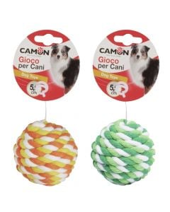 Educational toy for dogs in ball shape, Camon, Twisted cotton ball, 10 cm