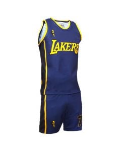 Uniforme basketbolli per te rritur, 4U Sports, LA Lakers, James, masa XS, kostumi 2