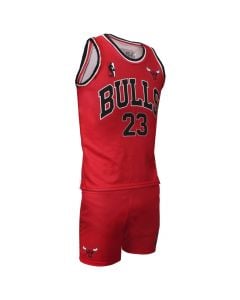 Uniforme basketbolli per te rritur, 4U Sports, Bulls, Jordan, masa L, kostumi 1, ngyra e kuqe