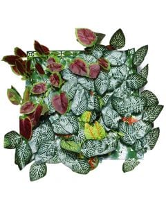 Gardh me gjethe artificiale, Giardino Verde, Codiaeum Variegatum, 33 x 33 cm, 1.0 kg, 32 gjethe, ngjyra jeshile me nuanca