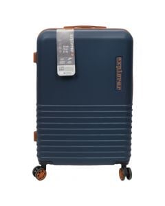Travel suitcase, ProWorld, 49 x 28 x 72 cm, ABS, dark blue color