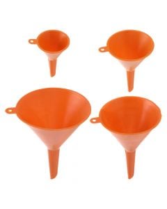 Fuel funnel set, FX Tools, polypropylene, 4pc, orange color
Fuel funnel set, FX Tools, polypropylene, 4pc, orange color