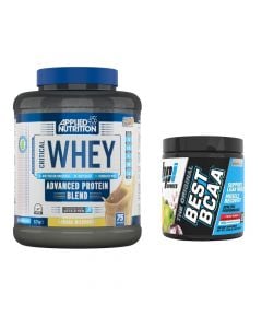 Proteine, Applied Nutrition, banane milkshake 2.27 kg, 70% proteine + Amino Acide, bpi Sports Best Bca