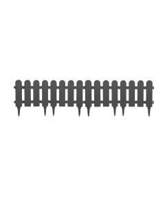 Plastic garden fence, H18x100cm, grey color