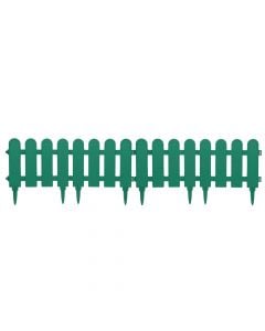 Plastic garden fence, H18x100cm, dark green color