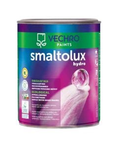 Ecological paint, Vechro, Smaltolux, base D, 0.75L, white, 11-13 m²/lt, dilution 10% water, 2-3 hours drying