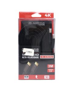 HDMI cable, 3 m, 1080p, Gold Plated, 3D