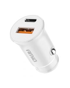 Karikues për makinë, Amio, AM-03877, 20W, 2 porta USB dhe Type C