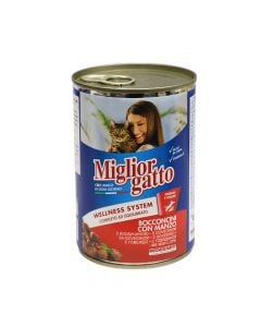 Cat food, Miglior Gatto, with wellness system, 405 gr