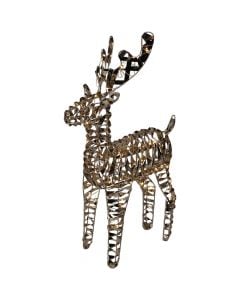 Decorative character with LED lighting, Deer, gold color, 60 cm