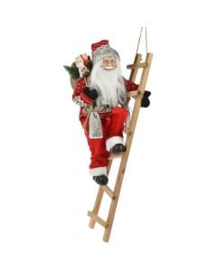 Santa dekorues me, poliester, ngjyre e kuqe me te bardhe, 65.5 cm