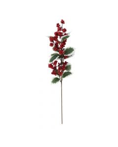 Lule dekorative me motive Christmas, polistirene, Berry, jeshile me te kuqe, 60 cm