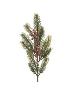 Dege dekoruese me motive Christmas, Berry, PE, ngjyre jeshile me te kuqe, L6 x W12 x H49 cm