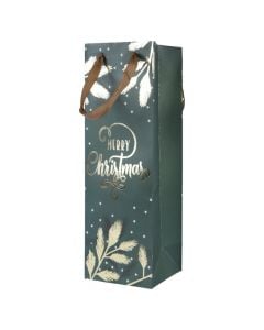 Cante vere prej letre, motive Christmas, ngjyre jeshile dhe gold, L10 x W12 x H36 cm