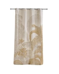 Baobab full curtain with rings , cotton/polyester, gold, 140x260 cm