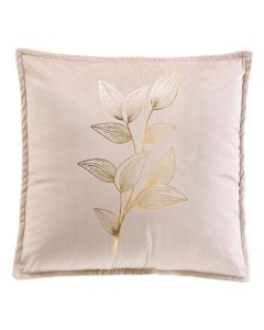 Oxalis decorative pillow, 100% polyester, pink/gold, 45x45 cm