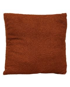 Wooly decorative pillow, 100% polyester, terracotta orange, 45x45 cm