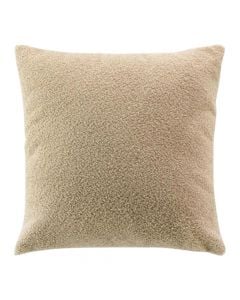 Wooly decorative pillow, 100% polyester, beige, 45x45 cm