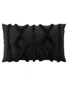 Zita decorative pillow, polycotton, black, 30x50 cm