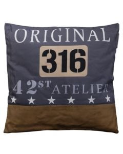 Decorative pillow, 100% polyester, dark grey, 50x50 cm