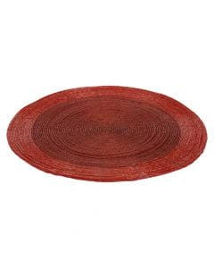 Table mat, plastic, red color, D35 cm