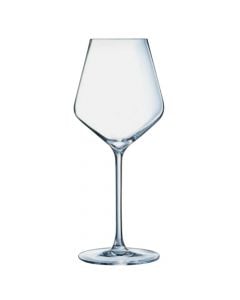 Wine glass, glass, transparent, 380 cc, Dia. 9.1 x H 22 cm