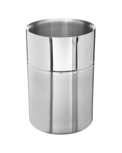 Bottle cooler, stainless steel, silver, Dia. 11.8  x  H. 18 cmm