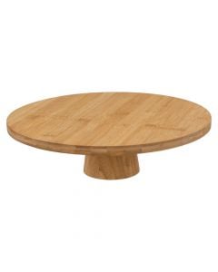 Cake stand, bamboo, natural, Dia. 28  x  H. 8 cm