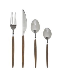 Serving set spoons and forks (PK 24), stainless steel, brown, 4.5 x 21.7 x  H. 0.2 cm