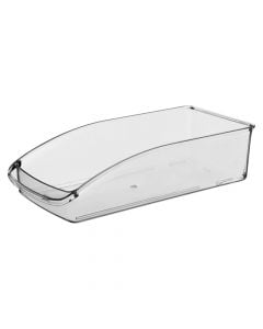 Fridge organizer, polystyrene, transparent, 14 x 36.2 x H. 8 cm