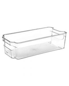 Fridge organizer, polyethylene, transparent, 15.6 x 31.5 x H. 8.8 cm