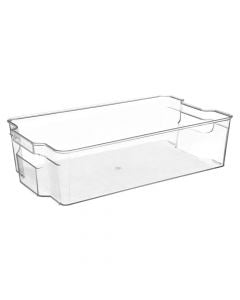 Fridge organizer, polyethylene, transparent, 21.5 x 37 x  H. 9.9 cm