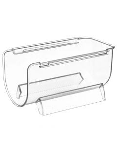 Fridge organizer, polyethylene, transparent, 11.5 x 20.6 x  H. 10.5 cm