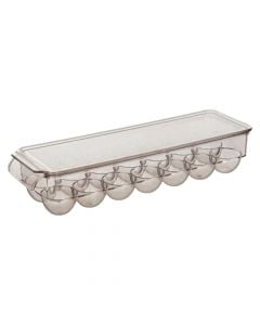 Fridge organizer, polyethylene, transparent, 11 x 37 x  H. 7.5 cm