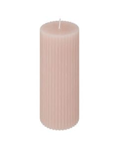 Decorative candle, paraffin, pink color, D. 5xH. 14 cm