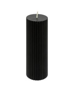 Decorative candle, paraffin, black color, D. 5xH. 14 cm