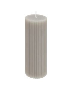 Decorative candle, paraffin, gray color, D. 5xH. 14 cm