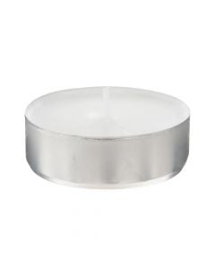 Decorative candle, paraffin, white color, D5.6xP2.1 cm, 6 pieces