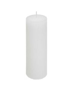 Decorative candle, paraffin, white color, D. 5xH. 14 cm