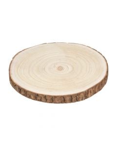 Serving plate, wood, natural, Dia. 28-30 x H. 3 cm