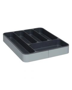 Cutlery tray holder, polypropylene, grey/black, 31 x 39 x 5.5 cm