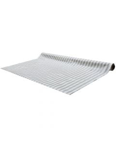 Tablecloth, PVC, grey/white, 140 cm