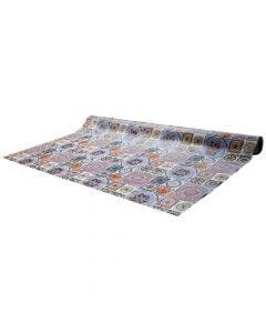 Tablecloth, PVC, multicolored, 140 cm